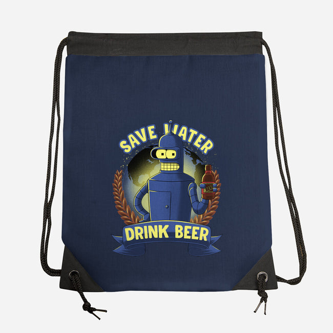 Drink Beer And Save Water-None-Drawstring-Bag-rmatix