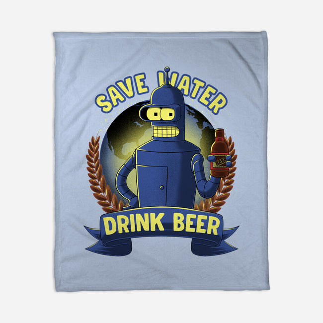 Drink Beer And Save Water-None-Fleece-Blanket-rmatix