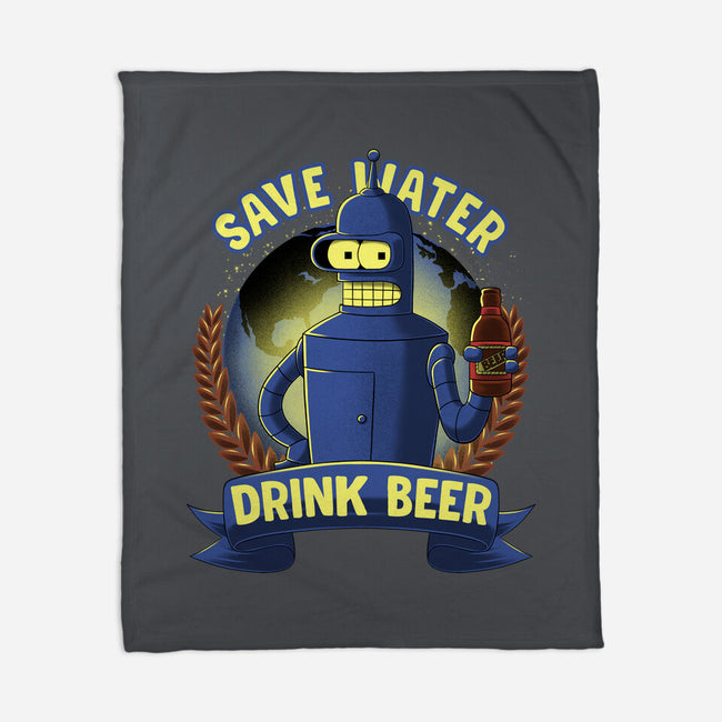 Drink Beer And Save Water-None-Fleece-Blanket-rmatix