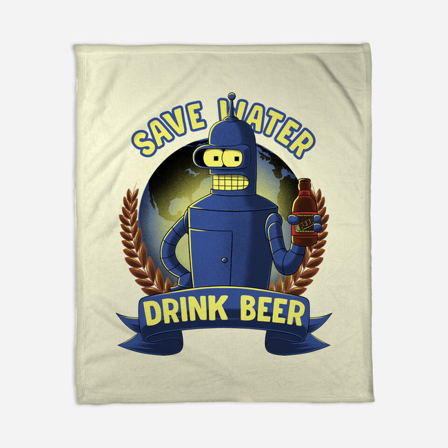 Drink Beer And Save Water-None-Fleece-Blanket-rmatix