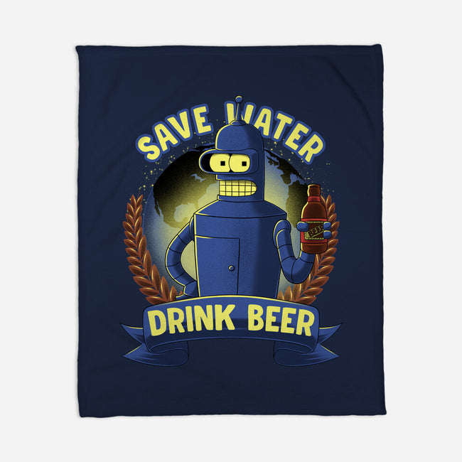 Drink Beer And Save Water-None-Fleece-Blanket-rmatix