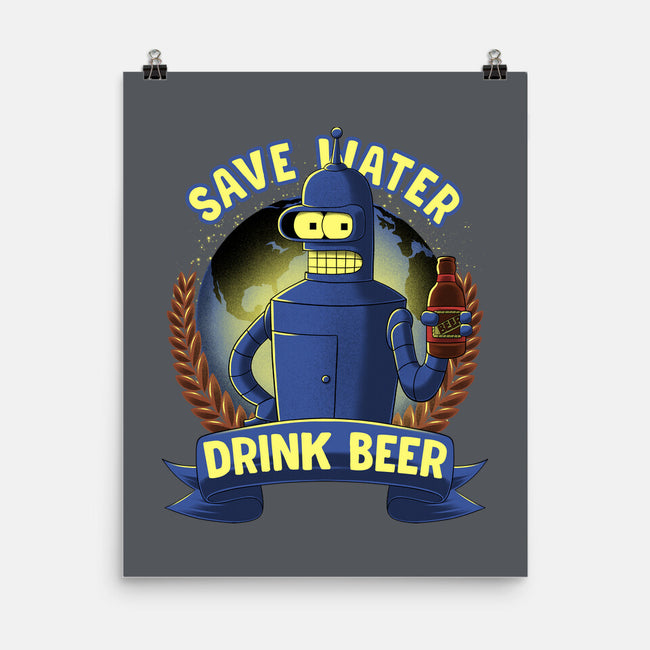 Drink Beer And Save Water-None-Matte-Poster-rmatix