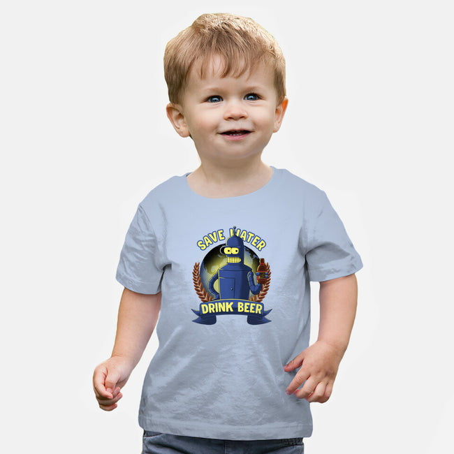 Drink Beer And Save Water-Baby-Basic-Tee-rmatix