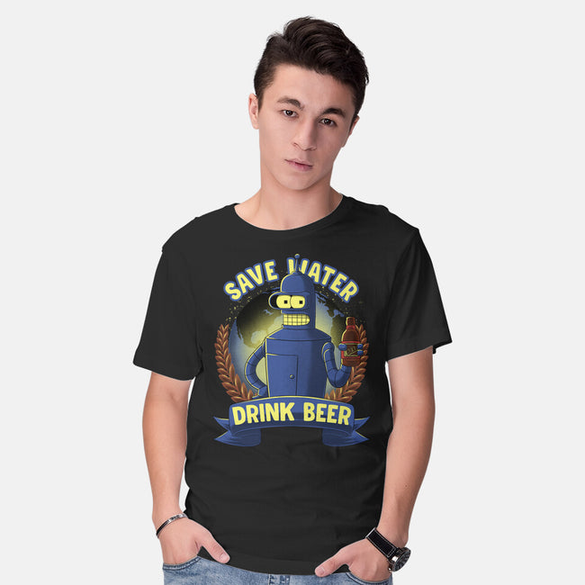 Drink Beer And Save Water-Mens-Basic-Tee-rmatix