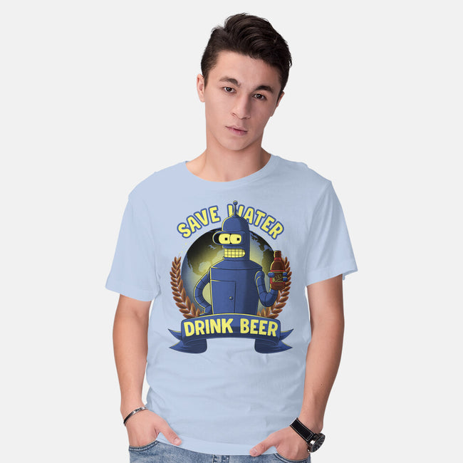 Drink Beer And Save Water-Mens-Basic-Tee-rmatix
