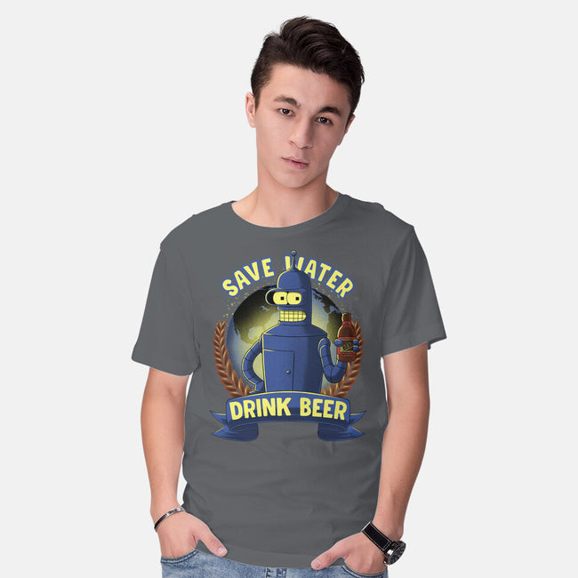 Drink Beer And Save Water-Mens-Basic-Tee-rmatix