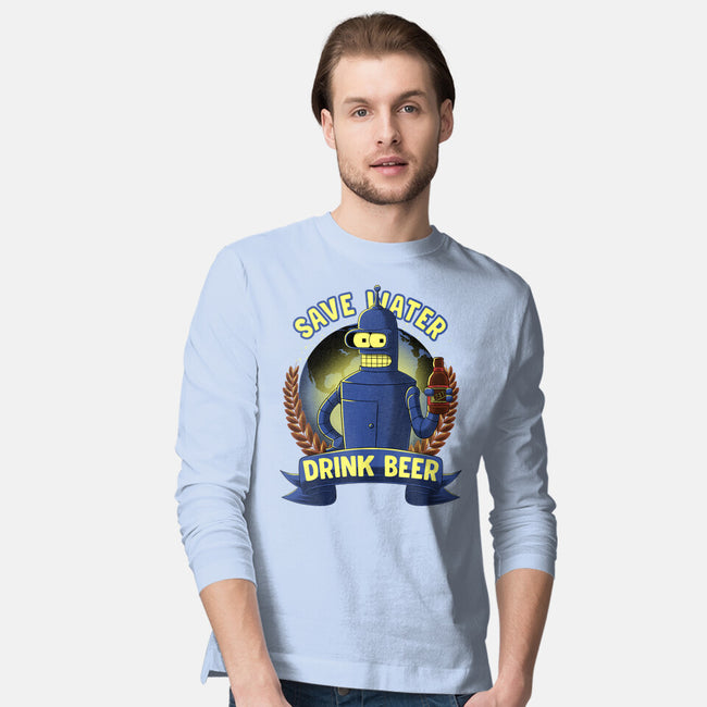 Drink Beer And Save Water-Mens-Long Sleeved-Tee-rmatix