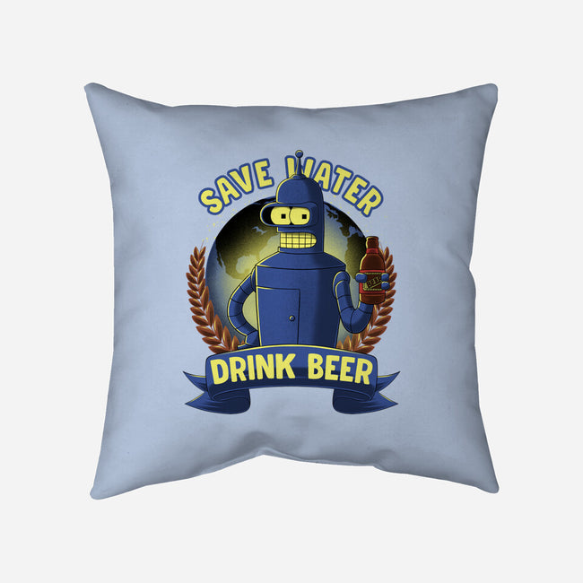 Drink Beer And Save Water-None-Removable Cover w Insert-Throw Pillow-rmatix