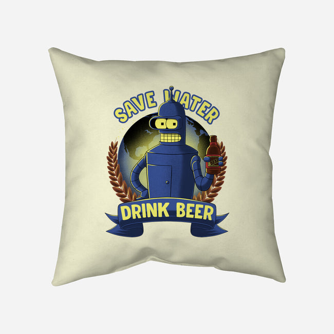 Drink Beer And Save Water-None-Removable Cover w Insert-Throw Pillow-rmatix
