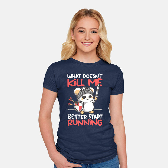 Knight Mouse-Womens-Fitted-Tee-NemiMakeit