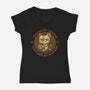 Fueled By Coffee-Womens-V-Neck-Tee-Lorets