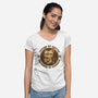 Fueled By Coffee-Womens-V-Neck-Tee-Lorets