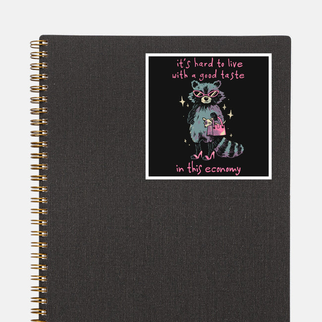 Good Taste Raccoon-None-Glossy-Sticker-eduely