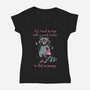 Good Taste Raccoon-Womens-V-Neck-Tee-eduely
