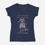 Good Taste Raccoon-Womens-V-Neck-Tee-eduely