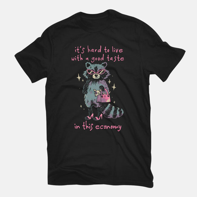 Good Taste Raccoon-Womens-Fitted-Tee-eduely