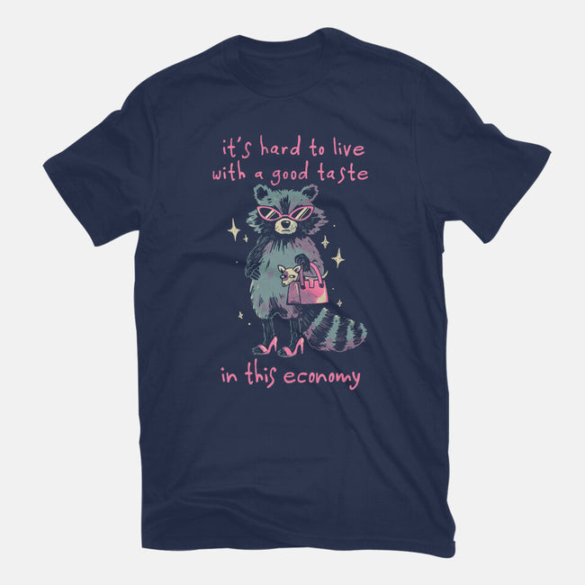 Good Taste Raccoon-Womens-Fitted-Tee-eduely