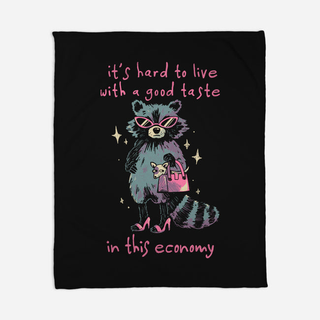 Good Taste Raccoon-None-Fleece-Blanket-eduely