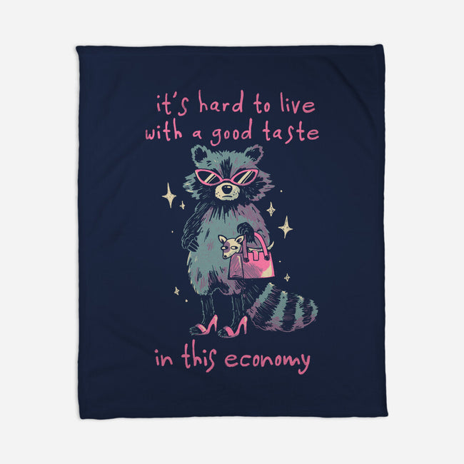 Good Taste Raccoon-None-Fleece-Blanket-eduely