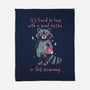 Good Taste Raccoon-None-Fleece-Blanket-eduely