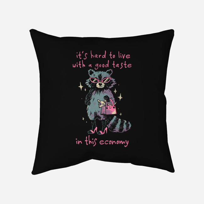 Good Taste Raccoon-None-Removable Cover w Insert-Throw Pillow-eduely