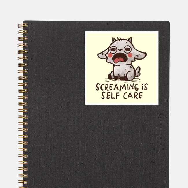 Screaming Is Self Care-None-Glossy-Sticker-koalastudio