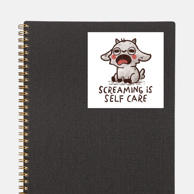 Screaming Is Self Care-None-Glossy-Sticker-koalastudio