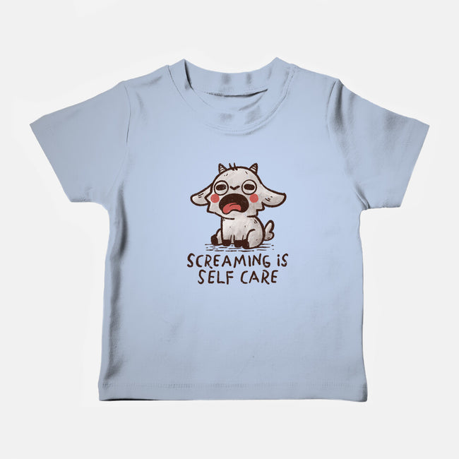 Screaming Is Self Care-Baby-Basic-Tee-koalastudio