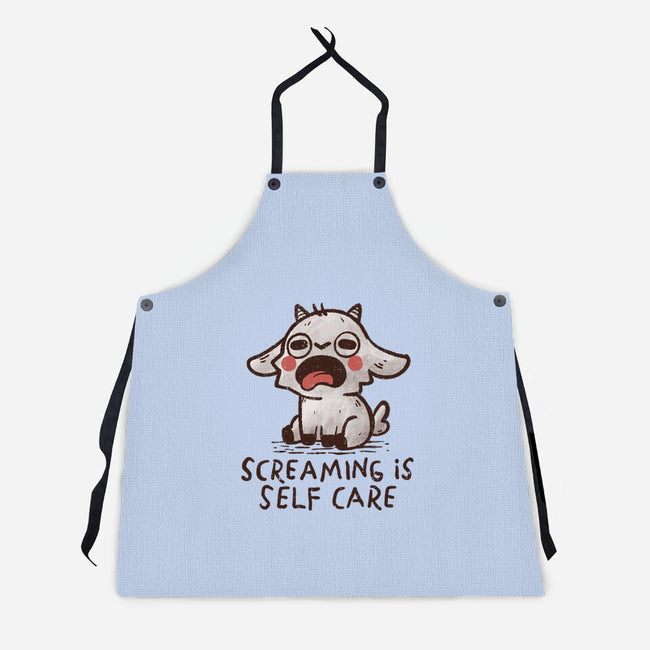 Screaming Is Self Care-Unisex-Kitchen-Apron-koalastudio