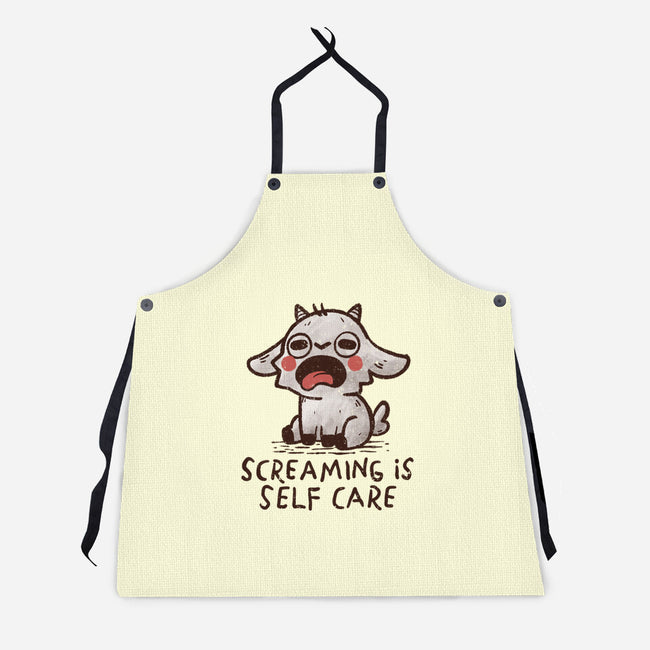 Screaming Is Self Care-Unisex-Kitchen-Apron-koalastudio