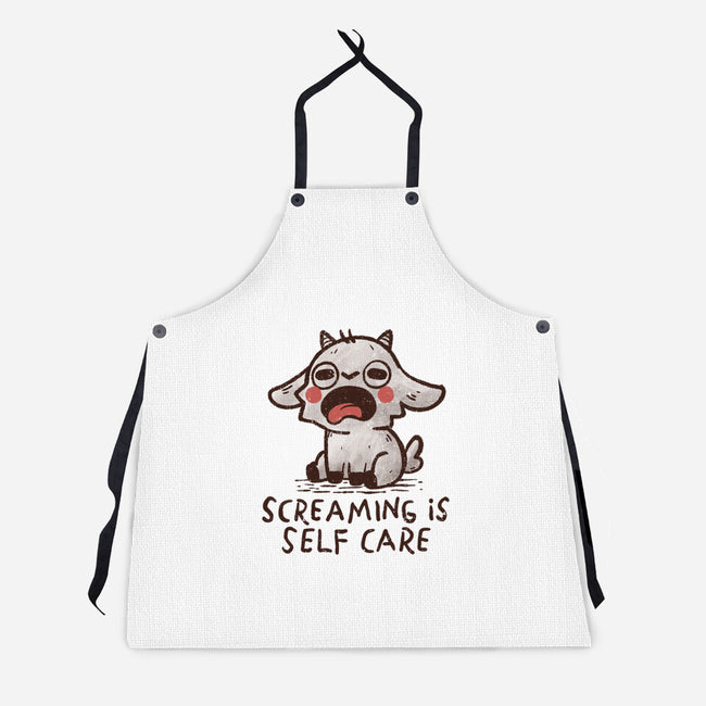 Screaming Is Self Care-Unisex-Kitchen-Apron-koalastudio