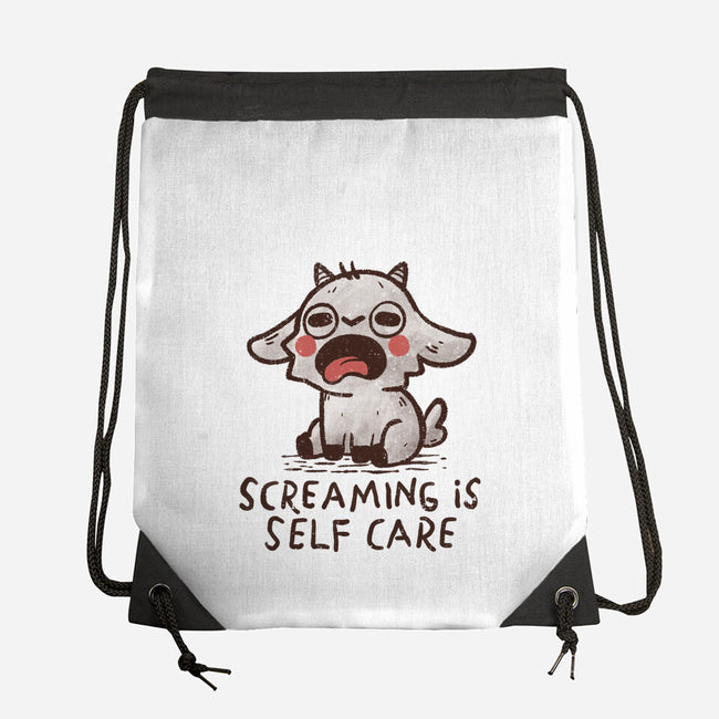 Screaming Is Self Care-None-Drawstring-Bag-koalastudio