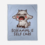Screaming Is Self Care-None-Fleece-Blanket-koalastudio