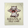 Screaming Is Self Care-None-Fleece-Blanket-koalastudio