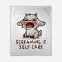 Screaming Is Self Care-None-Fleece-Blanket-koalastudio