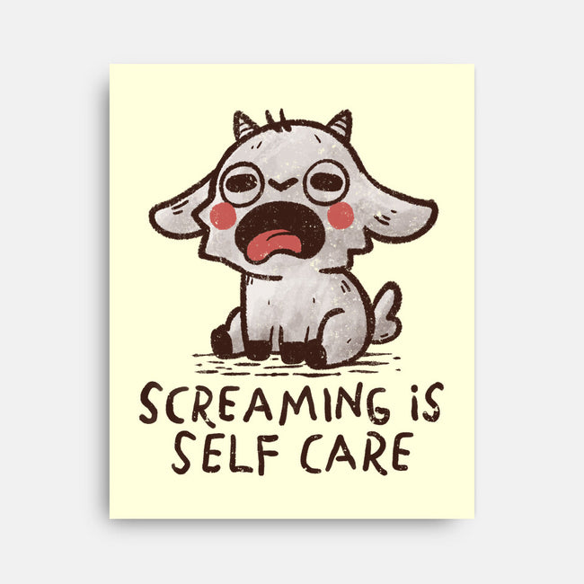 Screaming Is Self Care-None-Stretched-Canvas-koalastudio