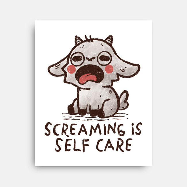 Screaming Is Self Care-None-Stretched-Canvas-koalastudio