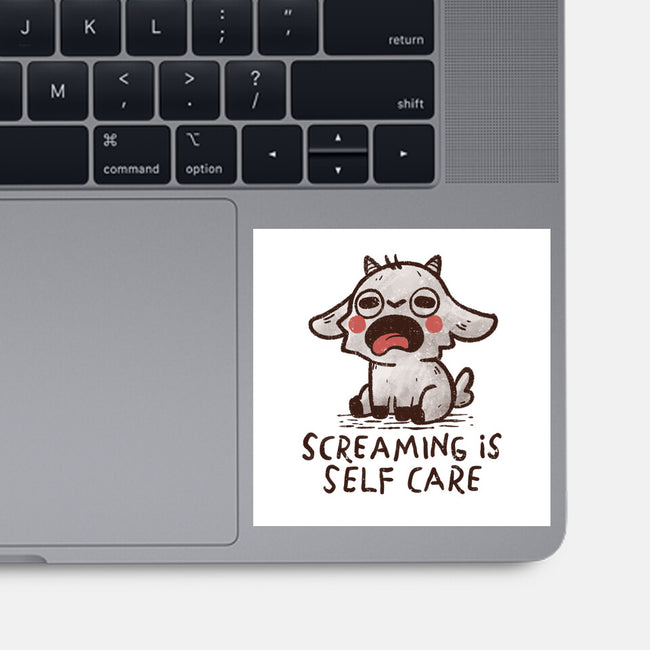 Screaming Is Self Care-None-Glossy-Sticker-koalastudio