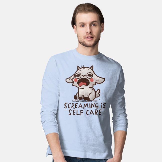 Screaming Is Self Care-Mens-Long Sleeved-Tee-koalastudio