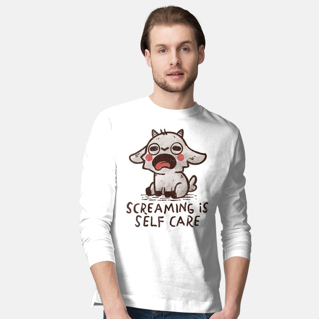Screaming Is Self Care-Mens-Long Sleeved-Tee-koalastudio