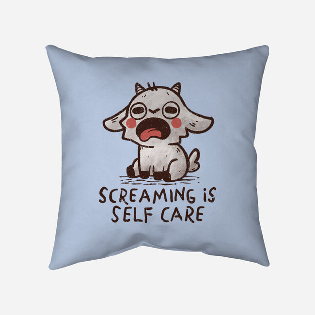 Screaming Is Self Care-None-Removable Cover w Insert-Throw Pillow-koalastudio