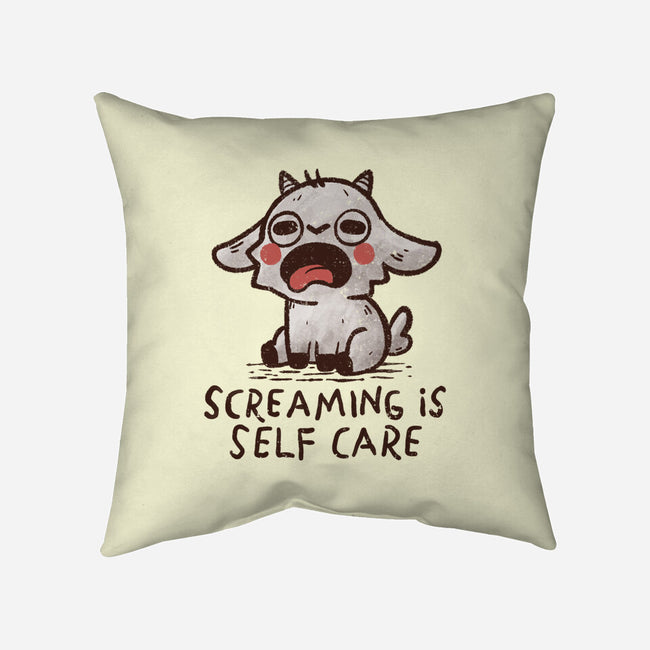 Screaming Is Self Care-None-Removable Cover w Insert-Throw Pillow-koalastudio