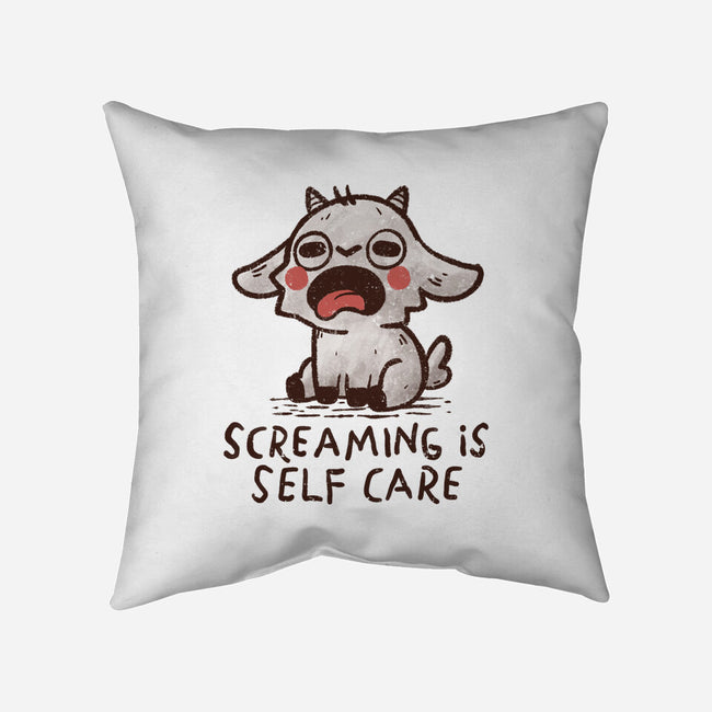 Screaming Is Self Care-None-Removable Cover w Insert-Throw Pillow-koalastudio