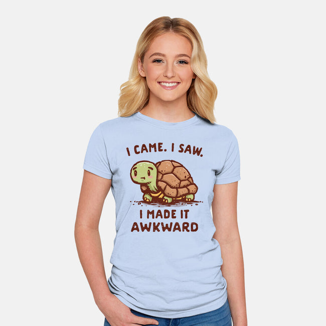 I Made It Awkward-Womens-Fitted-Tee-kg07