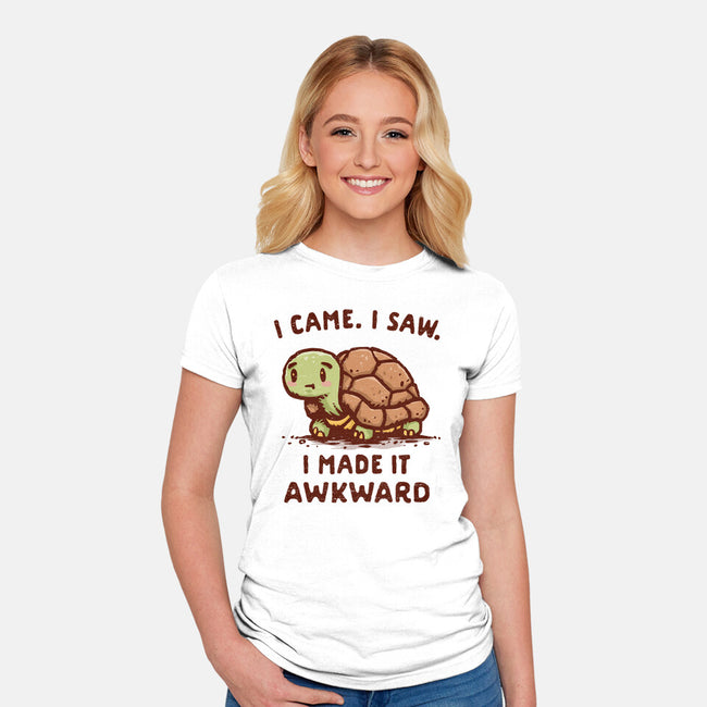 I Made It Awkward-Womens-Fitted-Tee-kg07