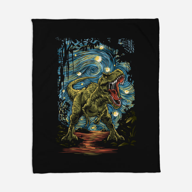 Starry Rex-None-Fleece-Blanket-zascanauta