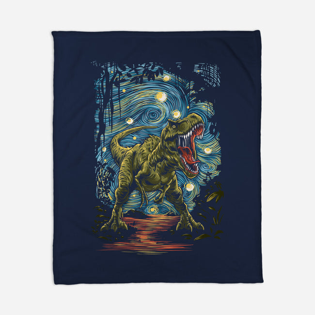 Starry Rex-None-Fleece-Blanket-zascanauta