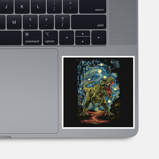 Starry Rex-None-Glossy-Sticker-zascanauta