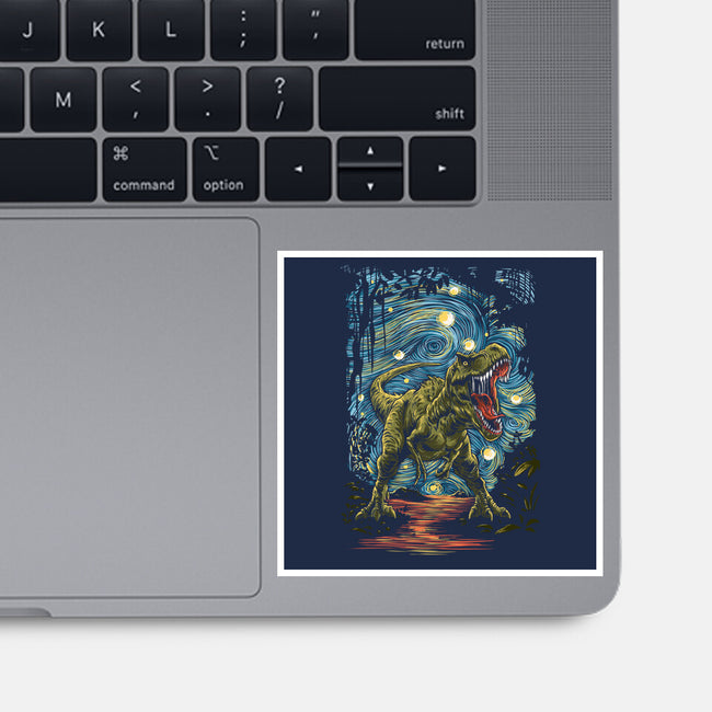 Starry Rex-None-Glossy-Sticker-zascanauta