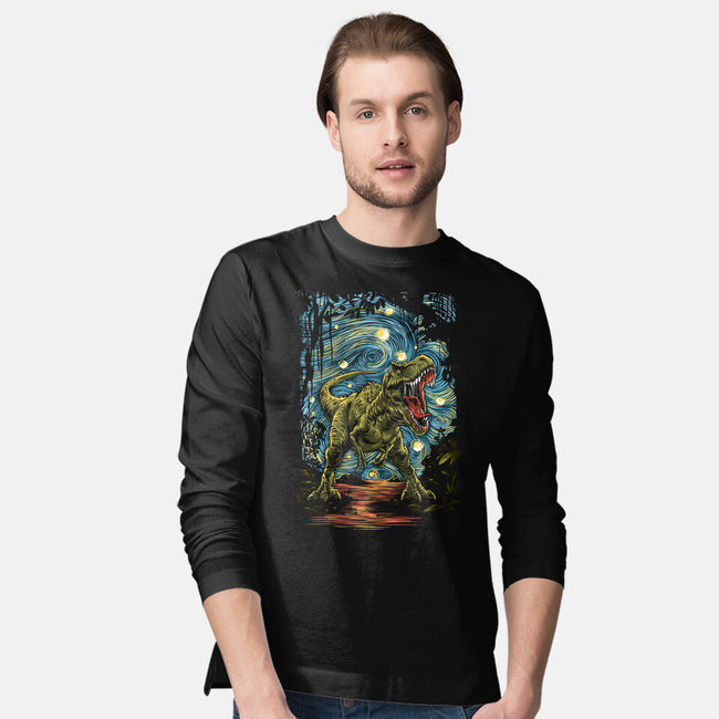 Starry Rex-Mens-Long Sleeved-Tee-zascanauta